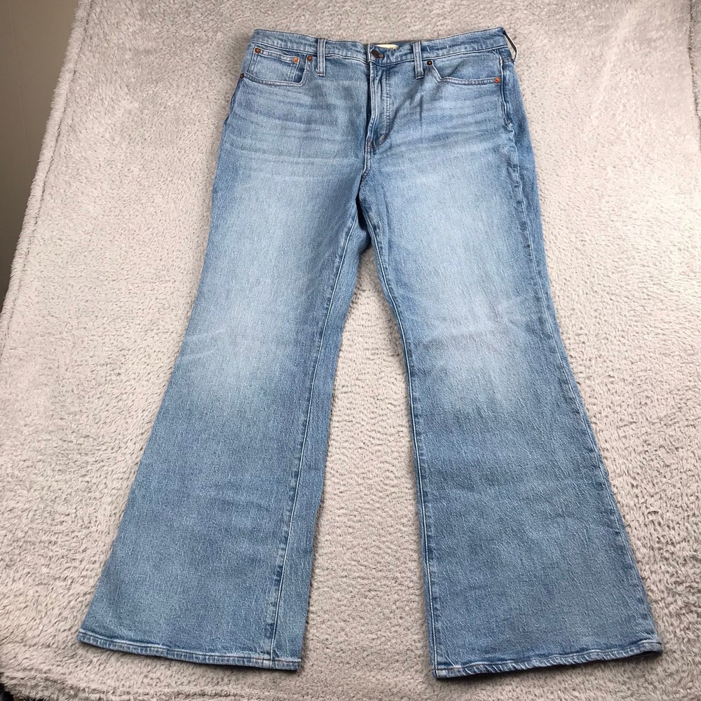 Madewell Perfect Vintage Flare Jean Womens 32โ (38x30) Blue High Rise Denim